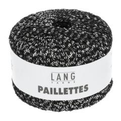 Lang Yarns Paillettes - Pailettengarn - schwarz silber (0004)