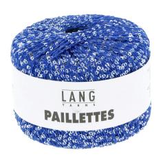 Lang Yarns Paillettes - Pailettengarn - blau silber (0006)