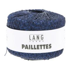 Lang Yarns Paillettes - Pailettengarn - stahlblau (0010)
