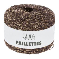 Lang Yarns Paillettes - Pailettengarn - braun gold (0068)
