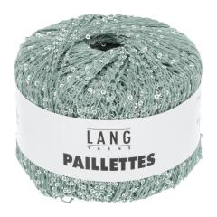 Lang Yarns Paillettes - Pailettengarn - aqua silber (0072)