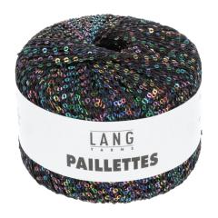 Lang Yarns Paillettes - Pailettengarn - schwarz bunt (0104)