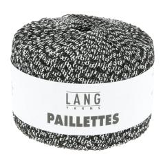 Lang Yarns Paillettes - Pailettengarn - schwarz weiss (0204)