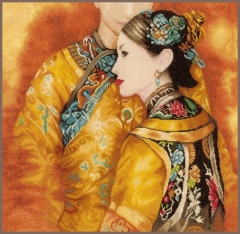 Lanarte Stickbild Orientalisches Paar 49x45 cm