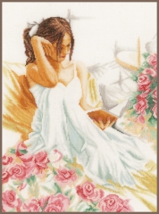 Lanarte Stickbild Lesende Frau 30x40 cm