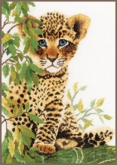 Lanarte Stickbild Junger Leopard 24x33 cm