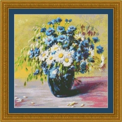 Stickvorlage Kustom Krafts - Blooms Of Blue