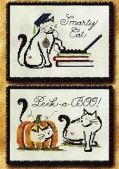 Stickvorlage Brittercup Designs - September/October Monthly Britty Kitties