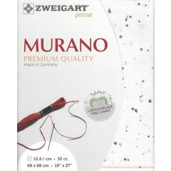 Zweigart Murano Precut 32ct - 48x68 cm Farbe 1329 Splash weiß-grau