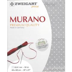 Zweigart Murano Precut 32ct - 48x68 cm Farbe 7349 Petit Point grau-weiß