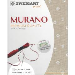 Zweigart Murano Precut 32ct - 48x68 cm Farbe 7399 Fleur natur-weiß