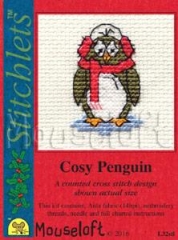 Stickpackung Mouseloft - Cosy Penguin mit Passepartoutkarte