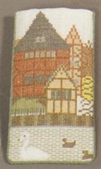 Fremme Stickpackung - Brillenetui Häuser 8,5x15,5 cm