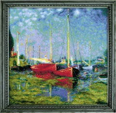 Stickpackung Riolis - Argenteuil after C. Monets Painting 40x40 cm