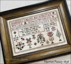 Stickvorlage The Scarlett House - Harriot Passey 1838