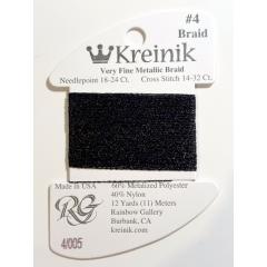 Kreinik Very Fine Braid #4 005 – Black