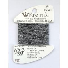 #4 025 Grey - Kreinik 4 Very Fine Braid