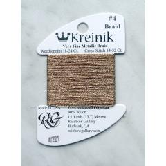 #4 221 Antique Gold - Kreinik 4 Very Fine Braid
