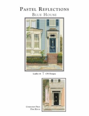 Stickvorlage CW Designs - Pastel Reflections Blue House