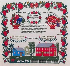 Stickvorlage Queenstown Sampler Designs - Mary Ann Baily 1842