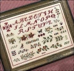 Stickvorlage The Scarlett House - Black Dog Sampler