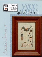 Stickvorlage Heart In Hand Needleart - 4th of July Bird