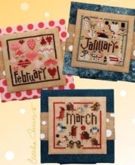 Stickvorlage Heart In Hand Needleart - Square Dance January - March (w/emb)