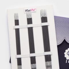 KnitPro Karbonz Set Nadelspiele 20 cm - 2,50 - 5,00 mnm