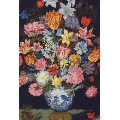 Stickpackung DMC - Stillleben Blumen in Wan-Li-Vase Bosschaert 25x37 cm