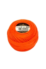 DMC Perlgarn Stärke 8 - 80 m – 608 orange leuchtend