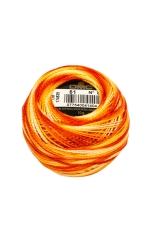 DMC Perlgarn Stärke 8 - 80 m – 51 orange multicolor