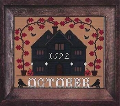 Stickvorlage Twin Peak Primitives - I'll Be Home Mystery October Cottage