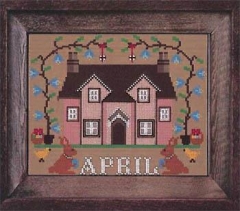 Stickvorlage Twin Peak Primitives - I'll Be Home Mystery April Cottage