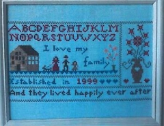 Stickvorlage Romys Creations - I Love My Family