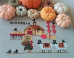 Stickvorlage Twin Peak Primitives - Heroic Ewes Giving Thanks (Ausverkauf)