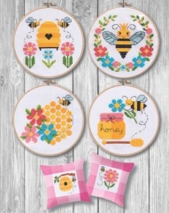 Stickvorlage Tiny Modernist Inc - Bees & Honey