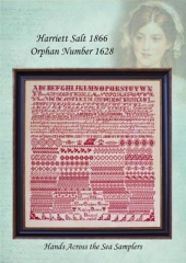 Stickvorlage Hands Across The Sea Samplers - Harriett Salt 1866