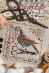 Stickvorlage Jeannette Douglas Designs - Sew Together 3 Scissors & Threads