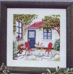 Stickpackung Oehlenschläger - Haus mit Terrasse 30x30 cm