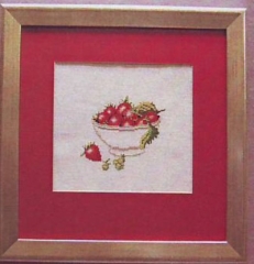 Stickpackung Oehlenschläger - Schale mit Erdbeeren 32x32 cm