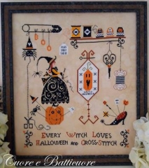 Stickvorlage Cuore E Batticuore - Halloween And Cross Stitch