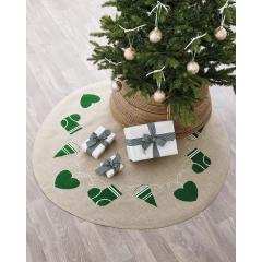 Christbaumdecke Herzen und dänische Weihnachtstüten - Permin of Copenhagen (Stickpackung)