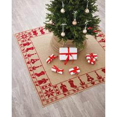 Christbaumdecke Rote Motive - Permin of Copenhagen (Stickpackung)