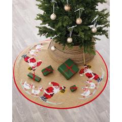 Christbaumdecke Weihnachtsmann & Gänse - Permin of Copenhagen (Stickpackung)