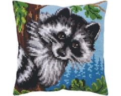 Kreuzstichkissen Collection d'Art - Little Raccoon