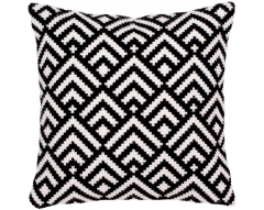 Kreuzstichkissen Collection d'Art - Black-and-white