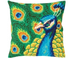 Kreuzstichkissen Collection d'Art - Proud peacock