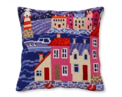 Kreuzstichkissen Collection dArt - Night harbor
