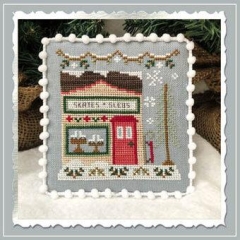 Stickvorlage Country Cottage Needleworks - Snow Village 2 Skate & Sled Shop