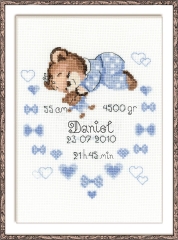 Riolis - Stickbild Boys Birth Announcement